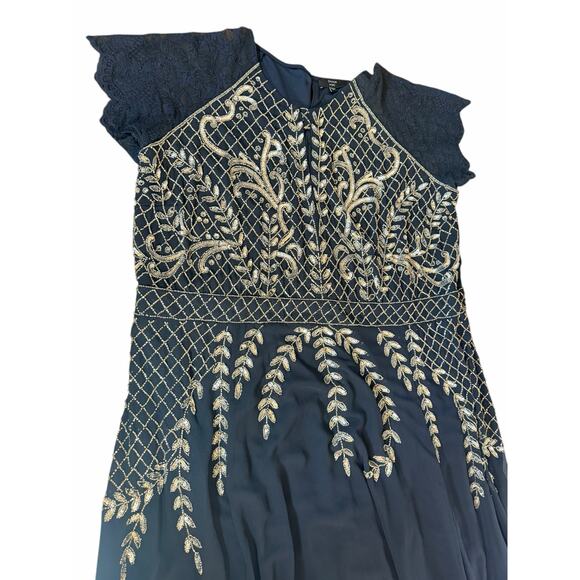 Joanna Hope Navy Beaded Gown - Size 30 - Picture 7 of 16